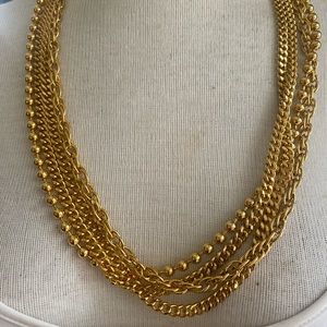 Vintage Designer AFJ Multi Strand Necklace